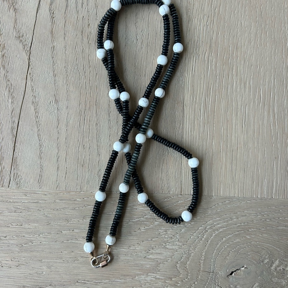 Men's Black and Silver Chain Necklace - Picture 3 of 3